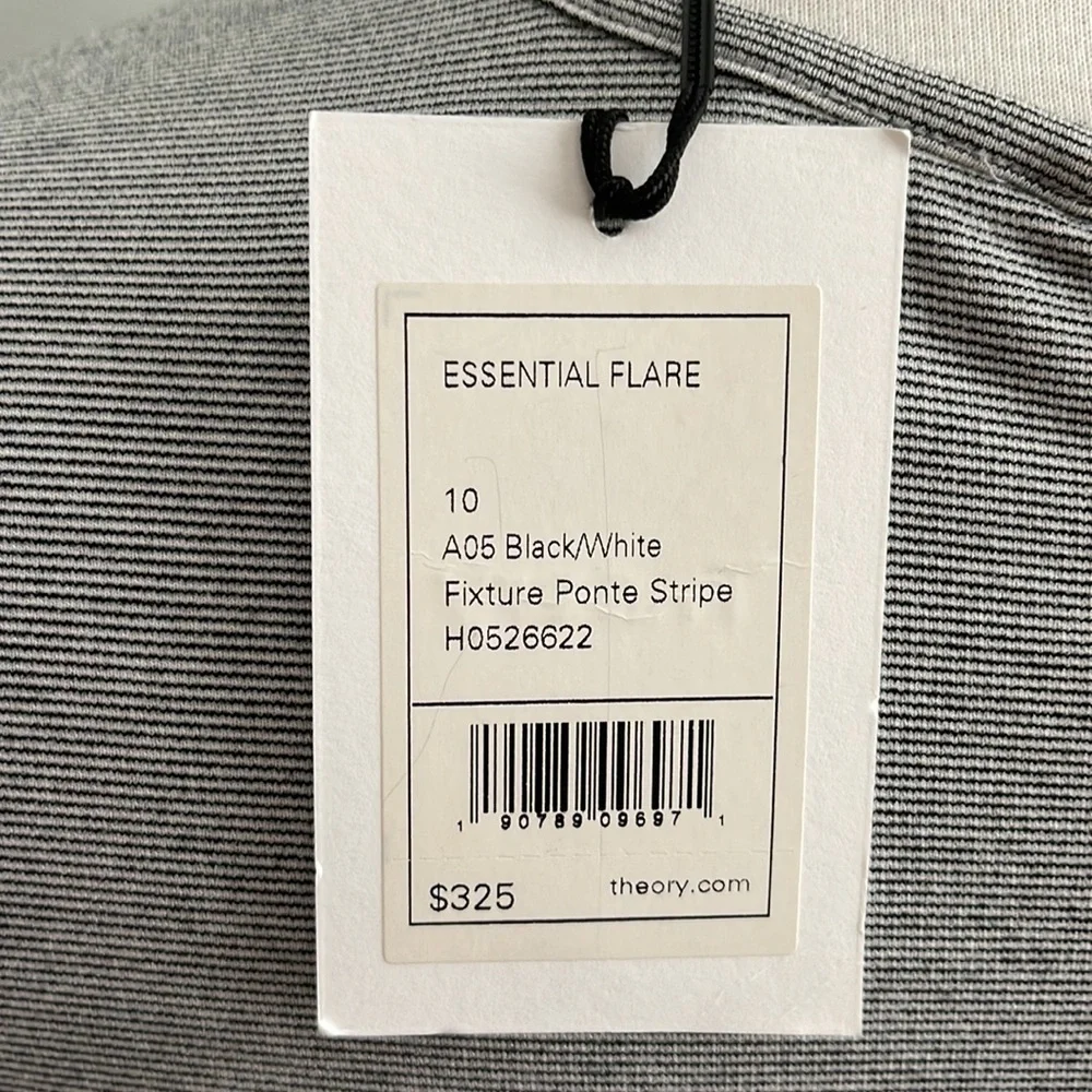 THEORY Eseential Flare ‘Fixture Ponte Stripe’ Dress - Picture 14 of 14